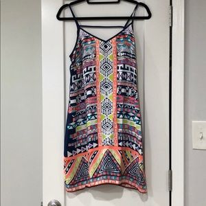 Multi color spaghetti strap dress